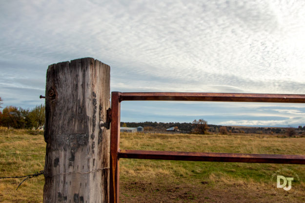 A fence post in Rigby, Idaho