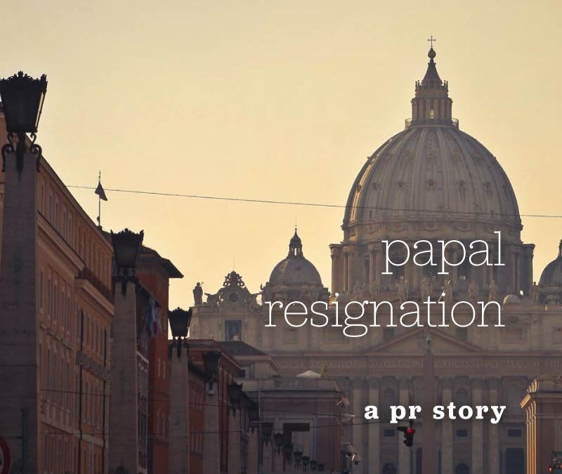 Papal resignation: a PR story